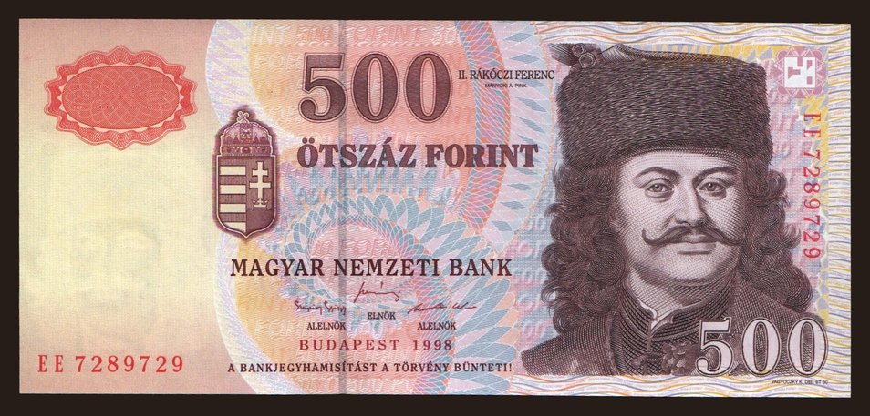 500 forint, 1998