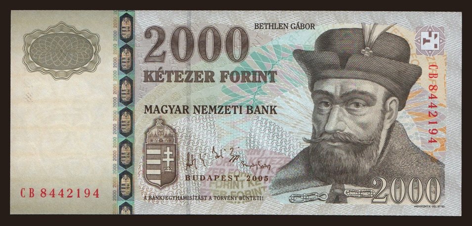2000 forint, 2005