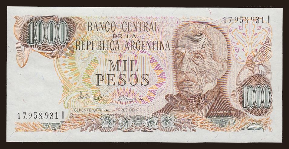 1000 pesos, 1976