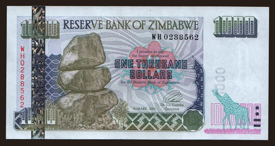 1000 dollars, 2003