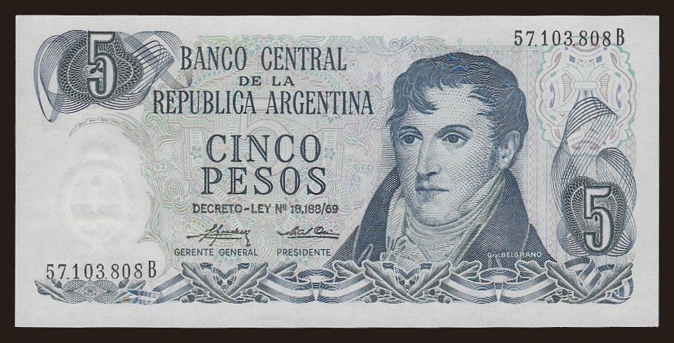 5 pesos, 1974