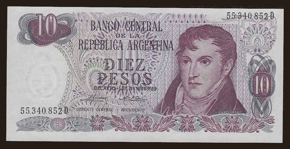 10 pesos, 1973