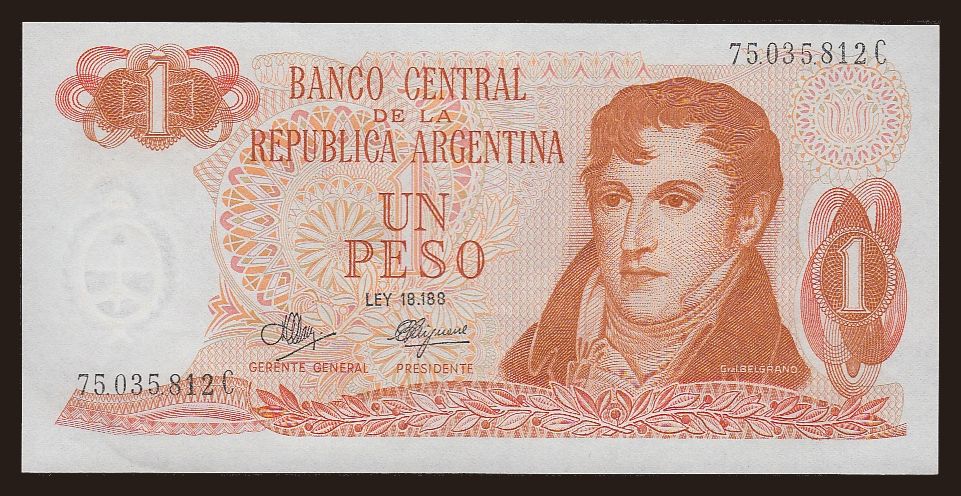 1 peso, 1970
