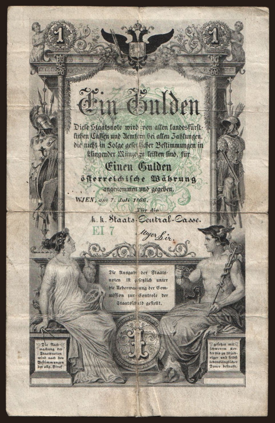 1 Gulden, 1866