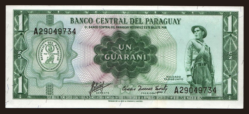 1 guarani, 1952