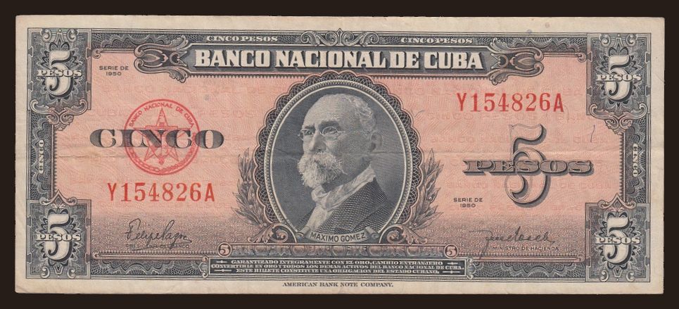 5 pesos, 1950