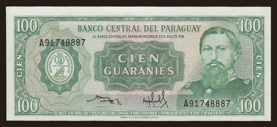 100 guaranies, 1982