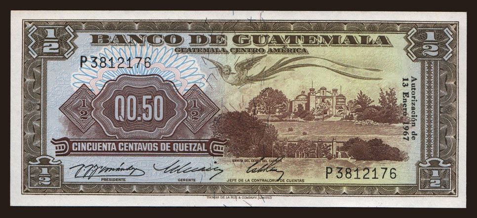 0.50 quetzal, 1967