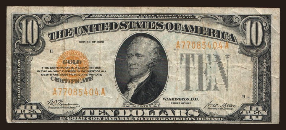 10 dollars, 1928
