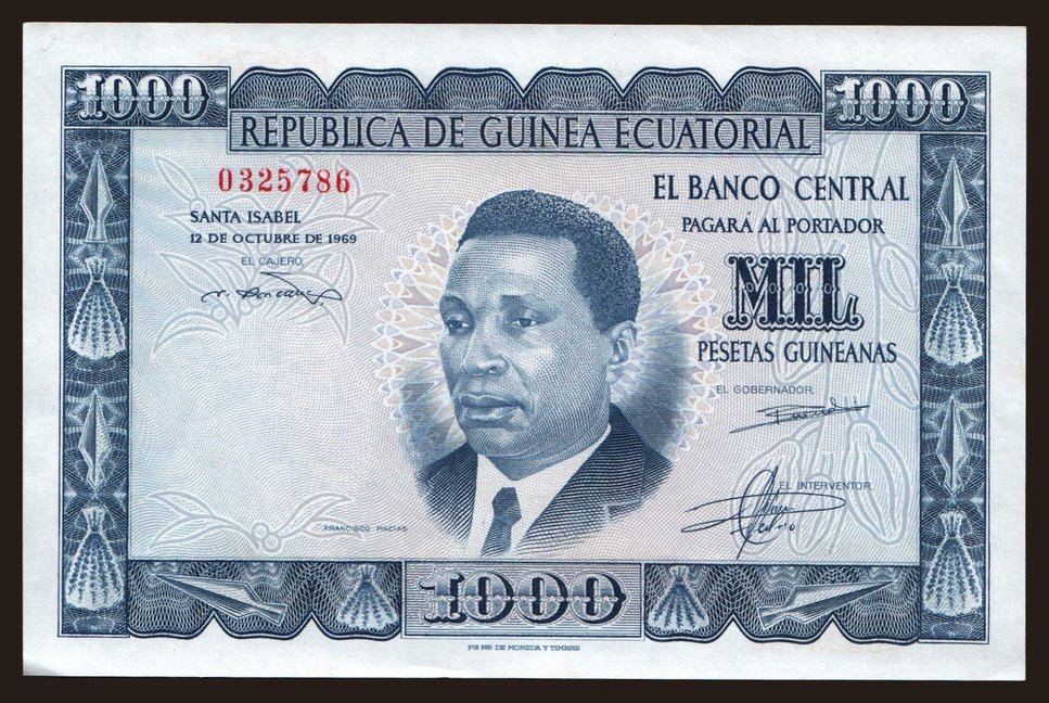 1000 pesetas, 1969