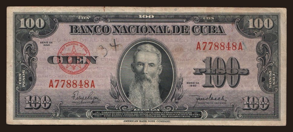 100 pesos, 1950
