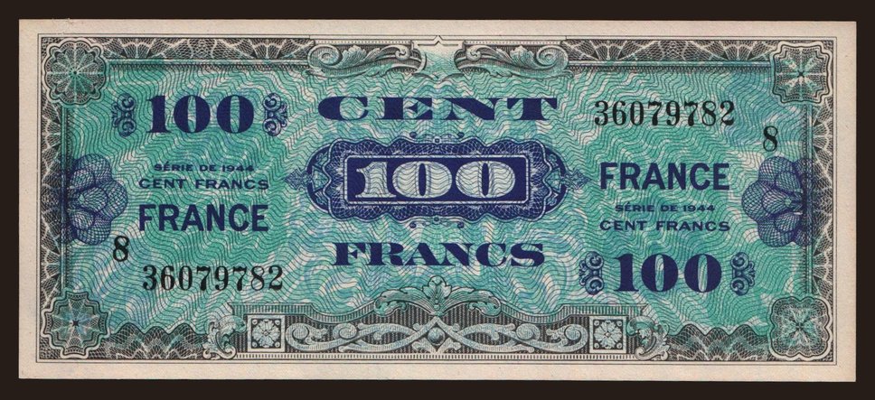 100 francs, 1945