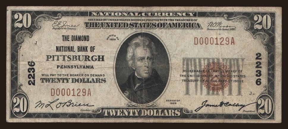 20 dollars, 1929