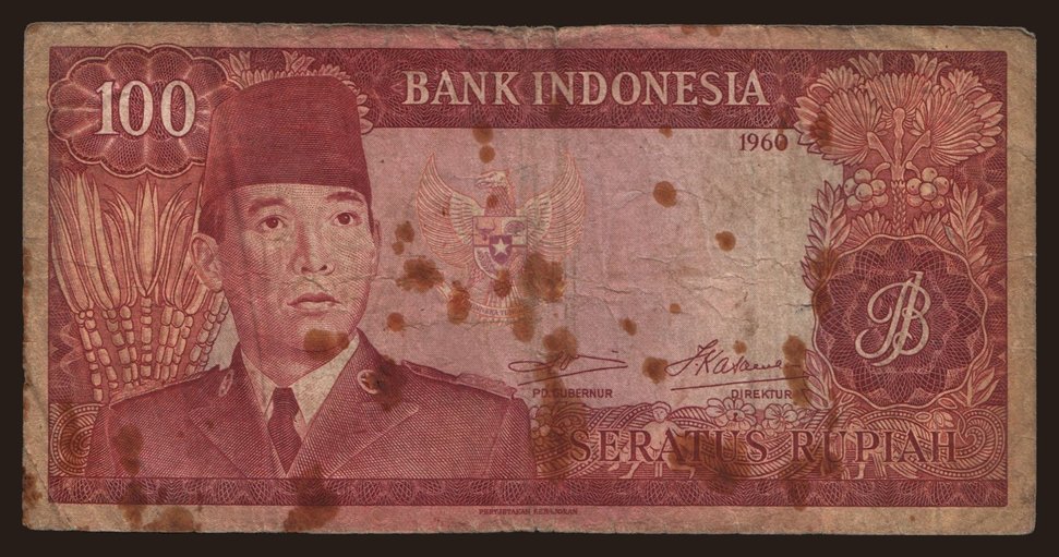 100 rupiah, 1960