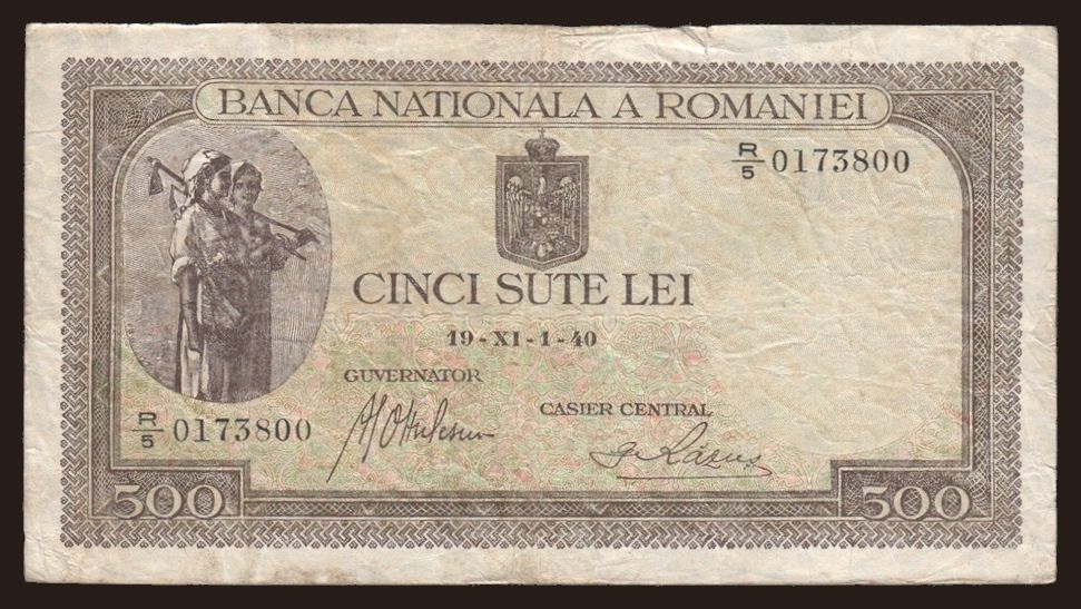 500 lei, 1940