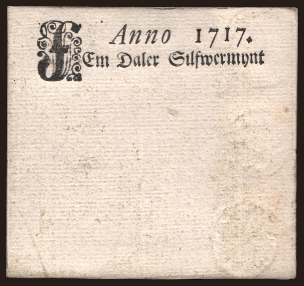 5 daler, 1717