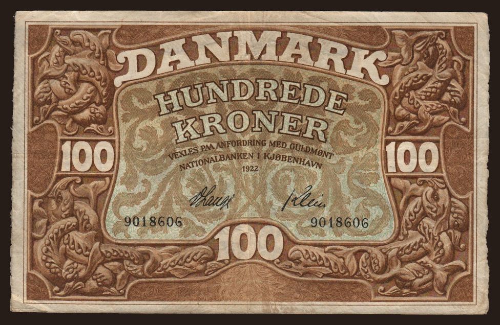 100 kroner, 1922