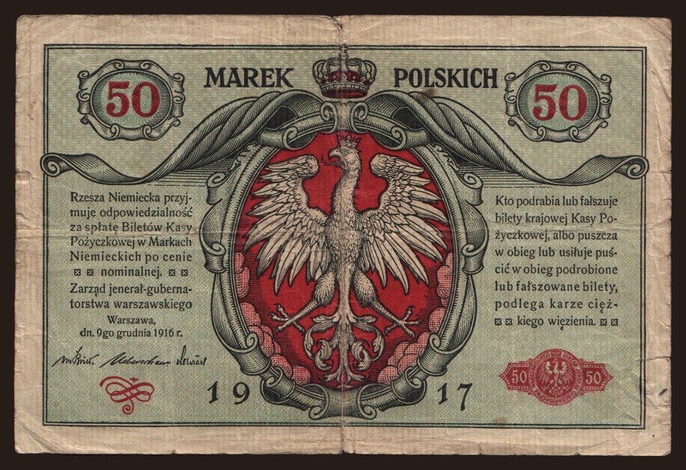 50 marek, 1916