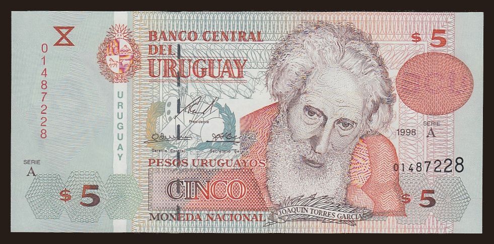 5 pesos, 1998