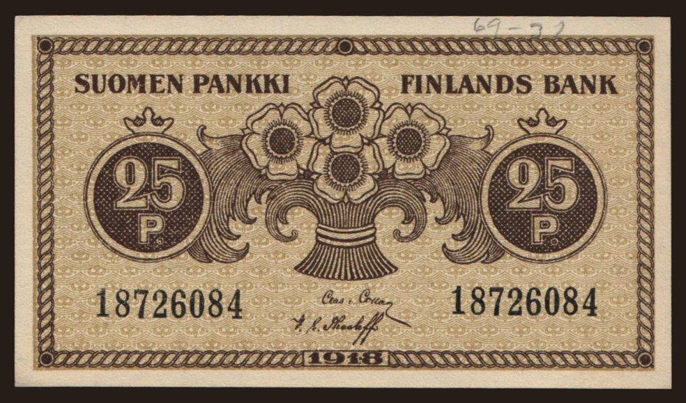 25 pennia, 1918