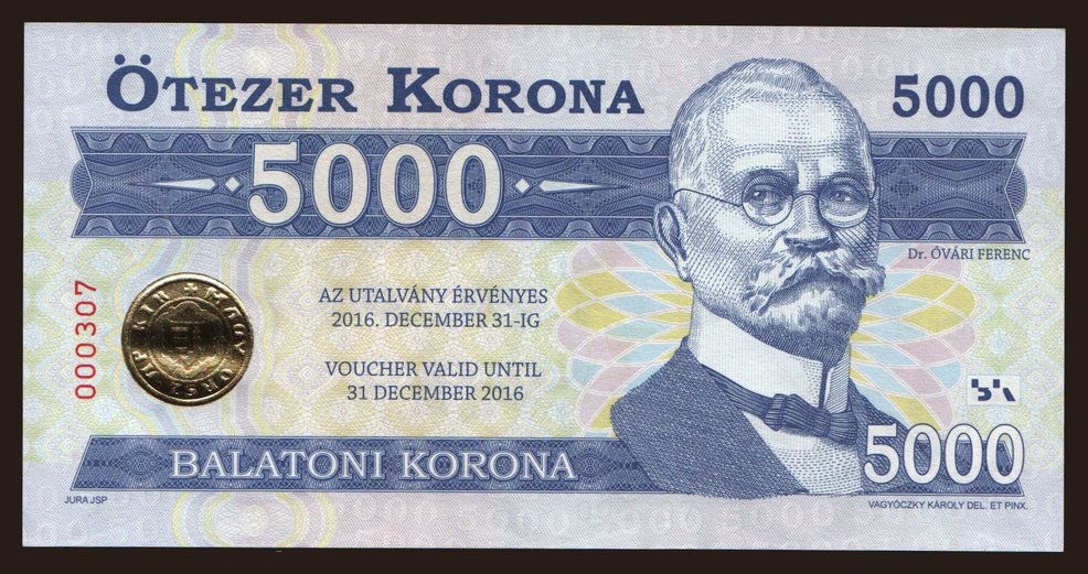 Balaton, 5000 korona, 2016