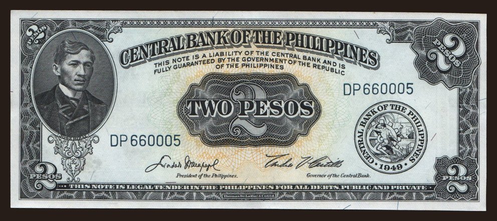 2 pesos, 1949