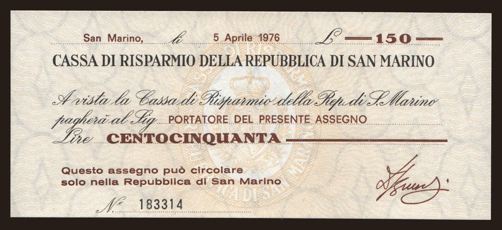 150 lire, 1976