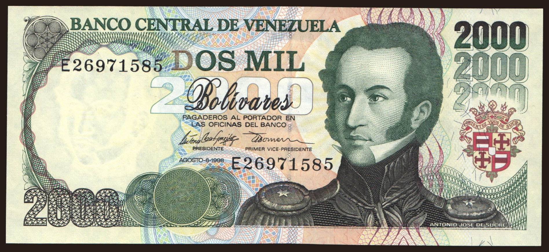 2000 Bolivares 1998 Notafilia kp